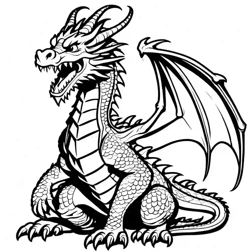 Treasure Hoarding Dragon coloring pages